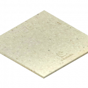 Tapa de concreto polimérico con logo de centrifugados mexicanos.