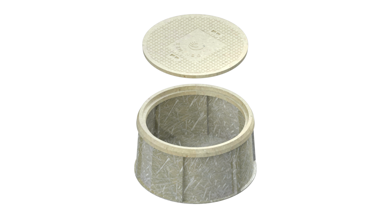 Registro Polimérico con tapa desmontada