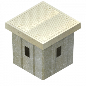 Vista isométrica del registro para fibra óptica