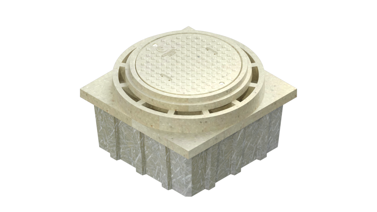 Vista isométrica de registro Polimérico