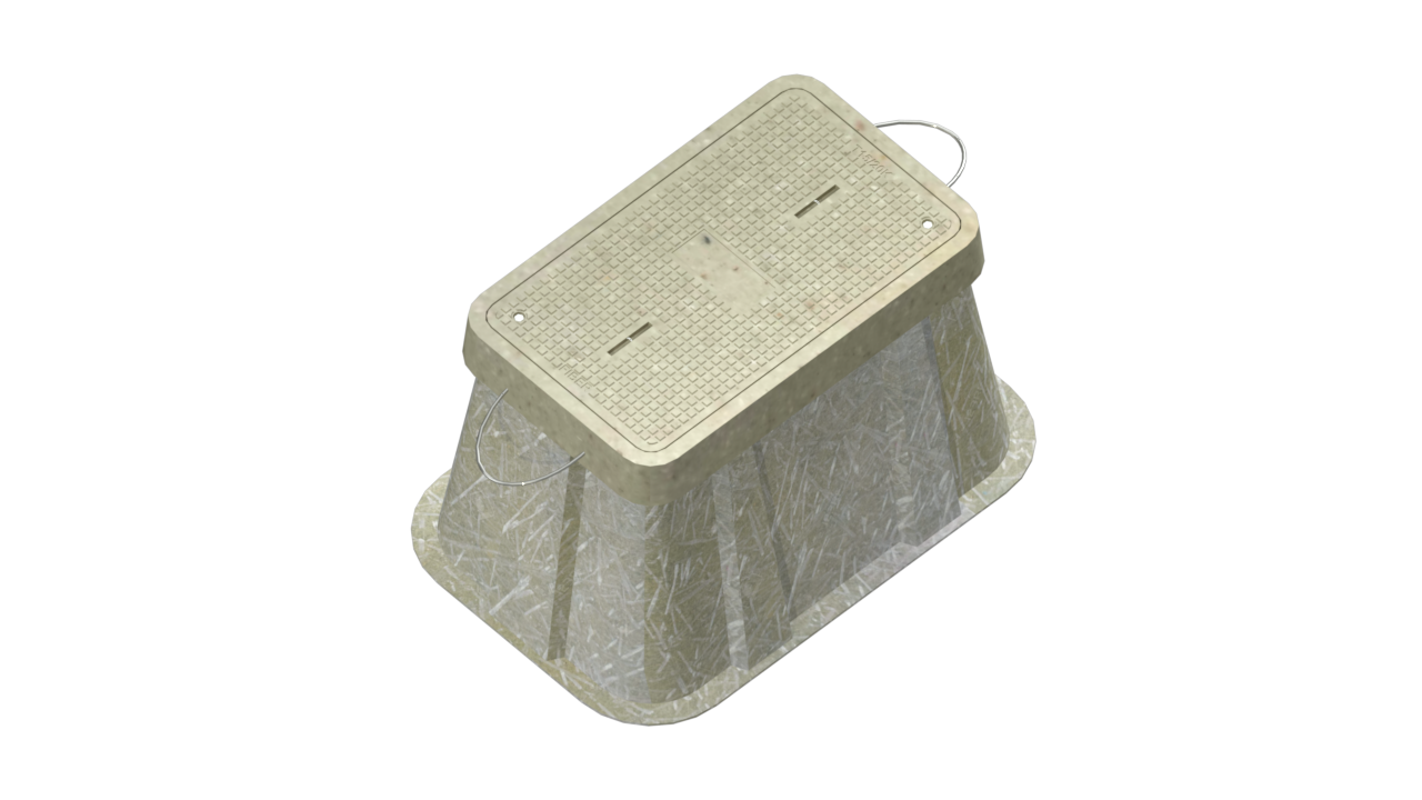 Fiberglass handhole 17"x30"x24" T15 1 Fiberglass handhole 17"x30"x24" T15