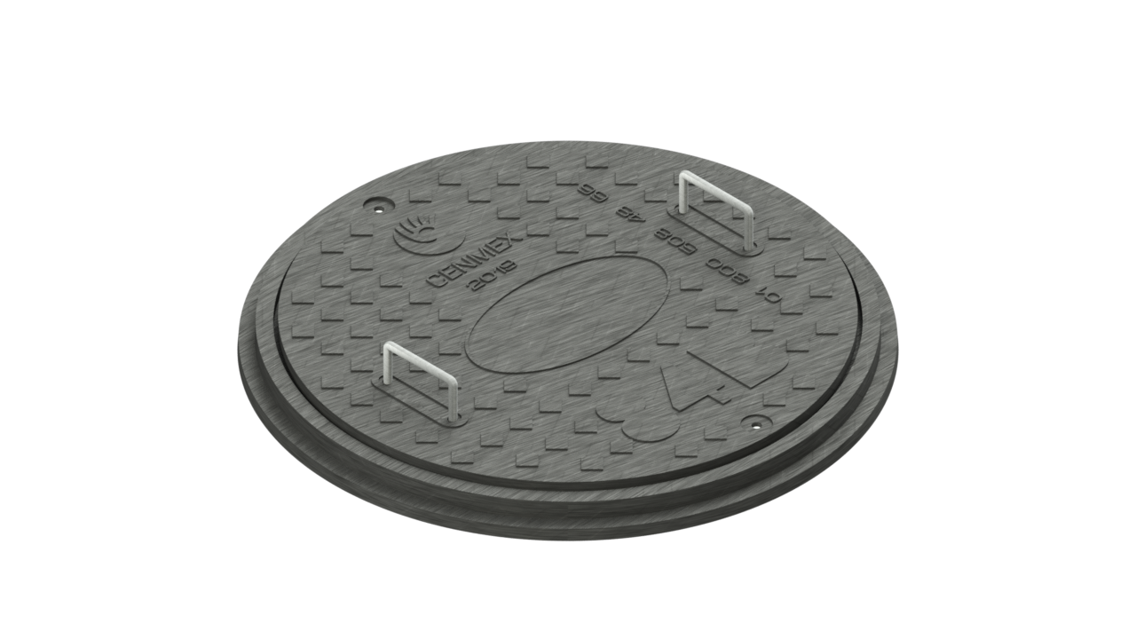 Tapa con agarraderas de hierro fundido