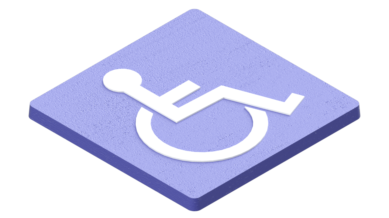 Placa de discapacitados para señalización