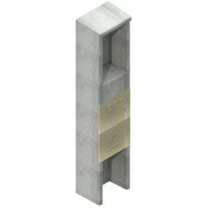 Murete de concreto trifilar sencillo