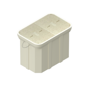 Polymer concrete handhole 30"x48"x36" T22 (2 lids)