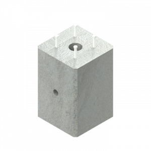 Base rectangular para poste de alumbrado