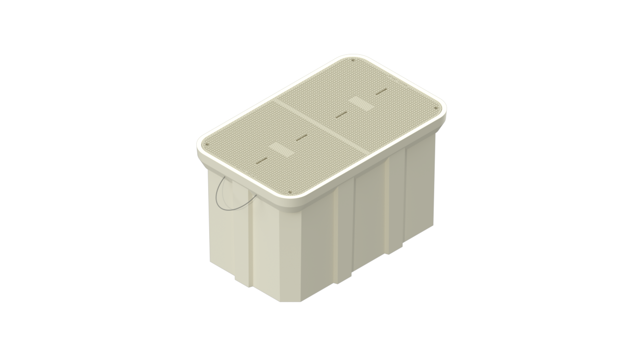 Polymer concrete handhole 36"x60"x36" T22 1 Polymer concrete handhole 36"x60"x36" T22