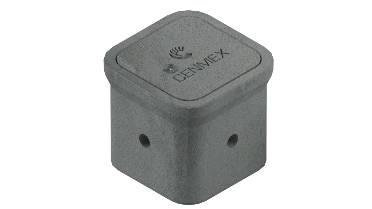 Registro para alumbrado T2 de concreto hidráulico