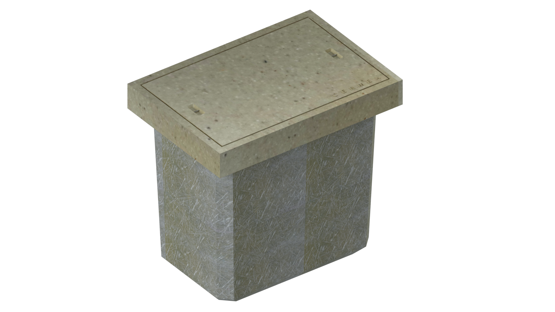 Registro concreto polimérico y fibra de vidrio