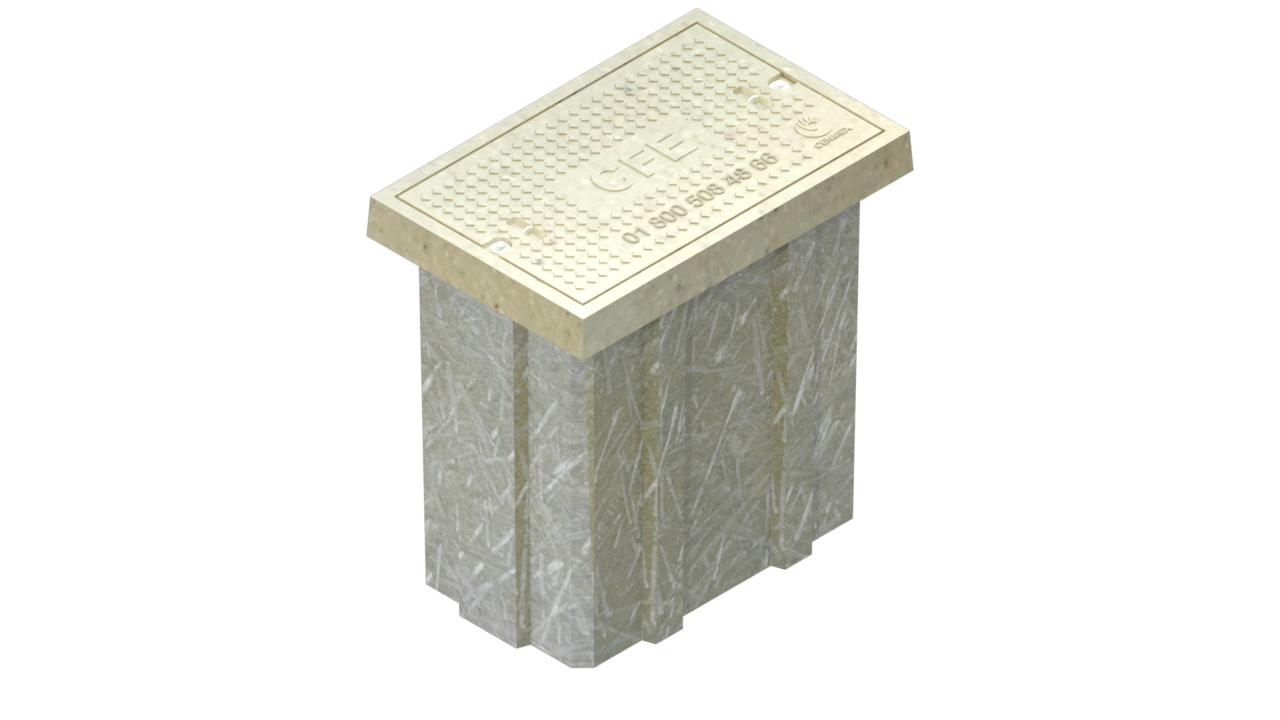 Registro prefabricado de concreto polimérico