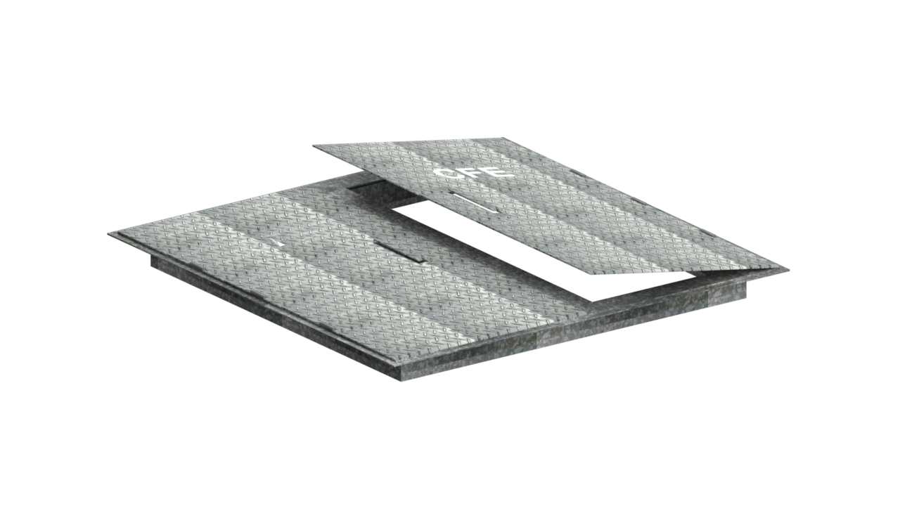 Tapa cuadrada de lamina de acero antiderrapante