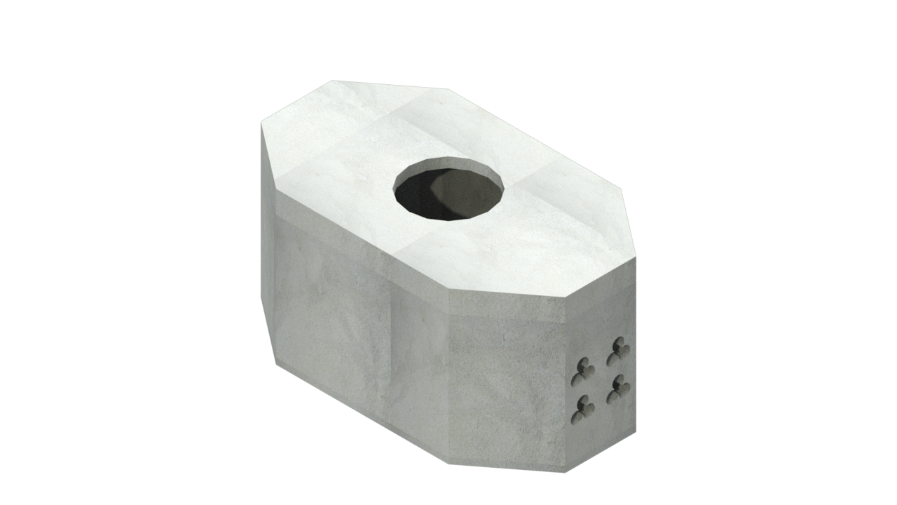 Pozo de visita de media tensión banqueta Tipo P